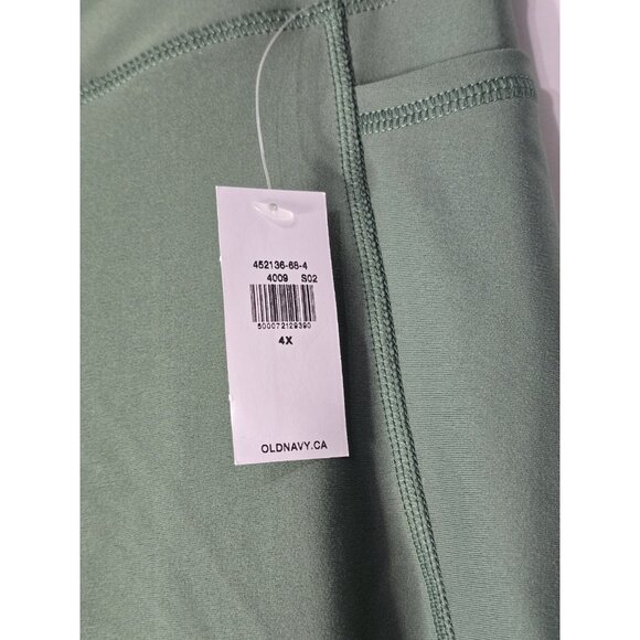 Old Navy Active Green Powersoft High Rise 7/8 Ankle Leggings Size 4X Pockets NWT - Picture 3 of 7